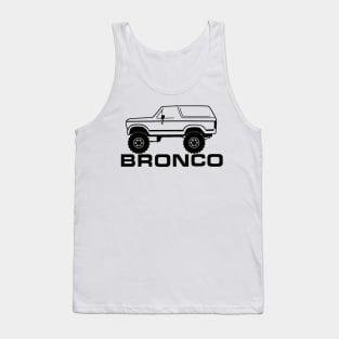 1980-1986 Ford Bronco Side, w/Tires, Black Print Tank Top